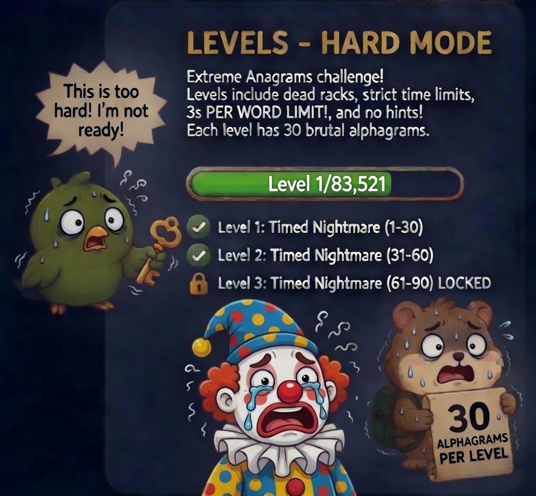 Image from: Anagrams Levels - HARD MODE